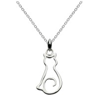 Dew Silver Pussy Cat Pendant