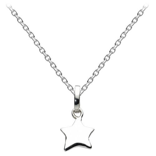 Dew Silver Solid Star Pendant