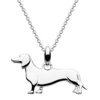 Dew Silver Sausage Dog Pendant