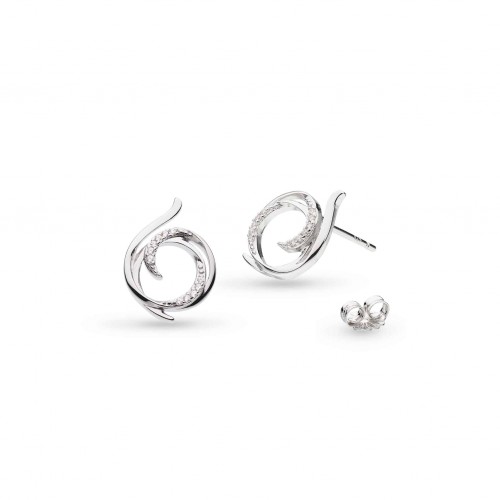 Helix Wrap Pavé Stud Earrings