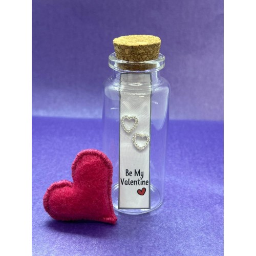 Bottled With Love CZ Heart Studs