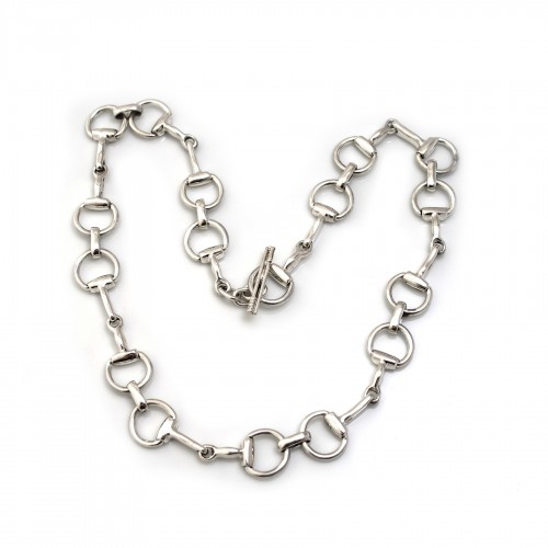 Hiho Silver Large Snaffle Necklace