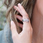 Kit Heath Entwine Helix Wrap Pave CZ Ring