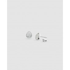 Kit Heath Silver Coast Pebble Glisten Pavé Large Stud Earrings Kit Heath Silver Coast Pebble Glisten Pavé Large Stud Earrings