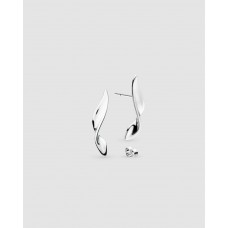 Kit Heath Silver Serenity Curve Long Stud Earrings Kit Heath Silver Serenity Curve Long Stud Earrings