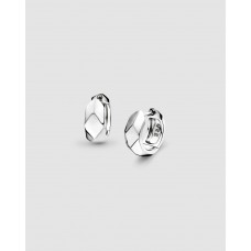 Kit Heath Silver Glint Geo Wide Hoop Earrings Kit Heath Silver Glint Geo Wide Hoop Earrings