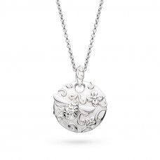Kit Heath Silver Blossom Flyte Honey Bee Disc Necklace