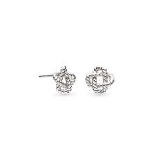 Kit Heath Silver Marina Rope Knot Stud Earrings