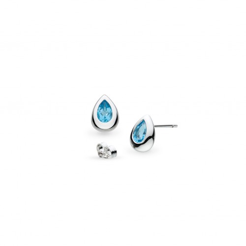 Kit Heath Silver Coast Pebble Swiss Blue Topaz Stud Earrings Kit Heath Silver Coast Pebble Swiss Blue Topaz Stud Earrings