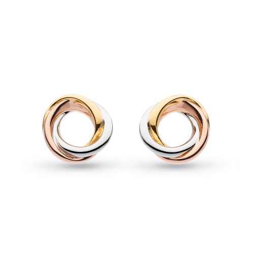 Kit Heath Bevel Cirque Trilogy Stud Earrings 