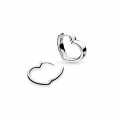 Kit Heath Silver Love Silver Heart Hoop Earrings