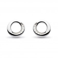 Kit Heath Silver Bevel Cirque Cz Studs