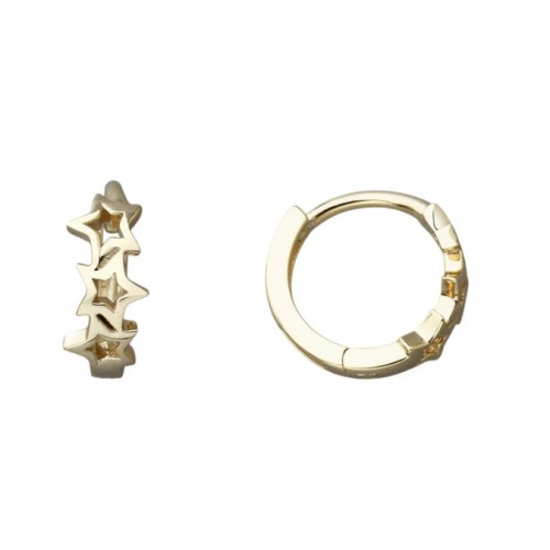 LBJ Silver Gold Plate Star Huggies 