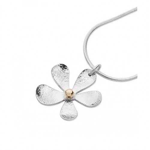 Linda Macdonald Silver Large Daisy Necklace