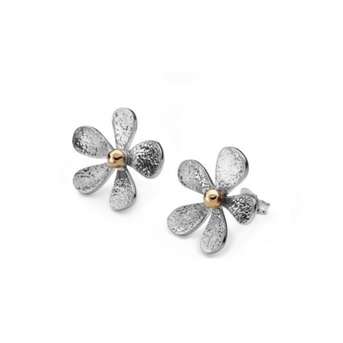 Linda Macdonald Silver Large Daisy Stud Earrings