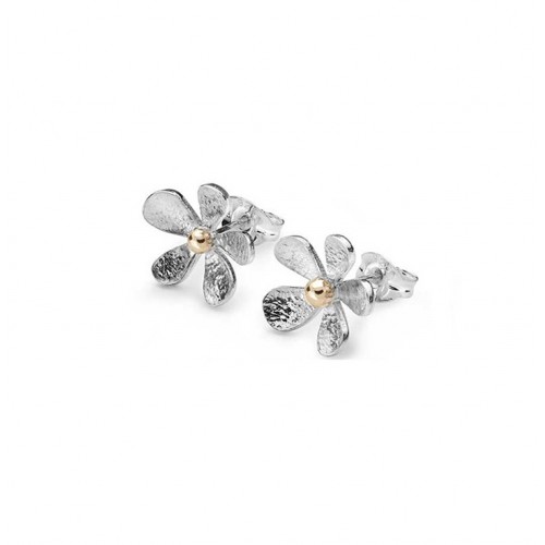 Linda Madconald Silver Small Daisy Studs