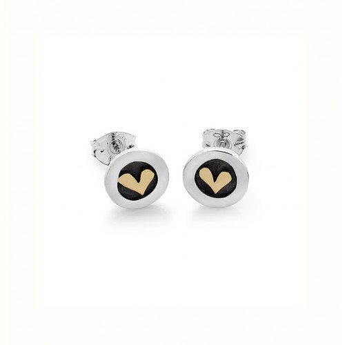 Linda Macdonald Silver Meadow Heart Studs