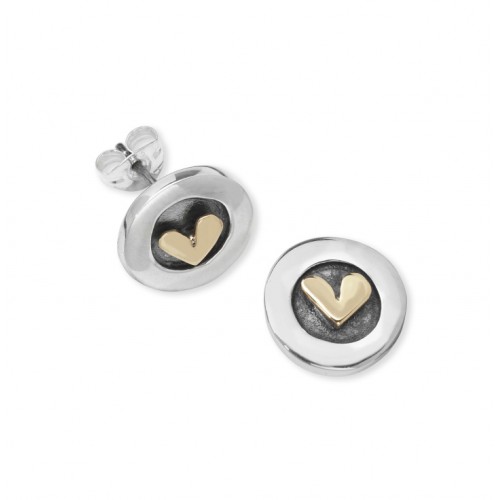 Linda Macdonald Silver Petite Heart Studs