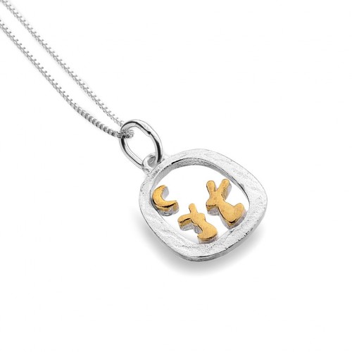 Silver Rabbit And Moon Pendant Silver Rabbit And Moon Pendant