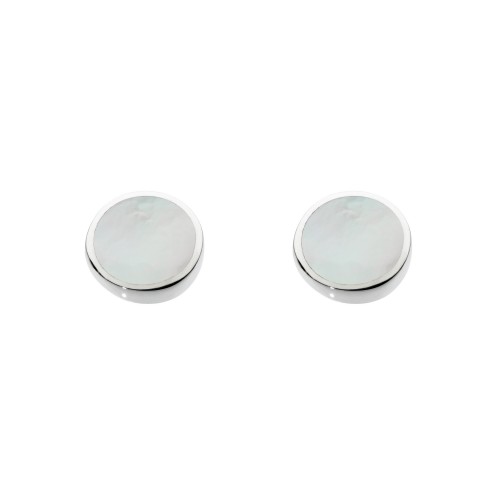 Dew Stu Round Mother Of Pearl Studs Earrinigs Dew Stu Round Mother Of Pearl Studs Earrinigs