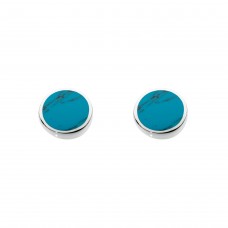 Dew Stu Small Round Synthetic Turquoise Studs earrings