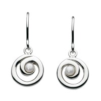 Dew Stu Freshwater Pearl Spiral Drop Earrings