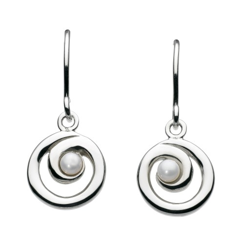 Dew Stu Freshwater Pearl Spiral Drop Earrings