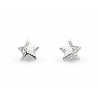 Kit Heath Silver Miniature Sparkle CZ Star Stud Earrings